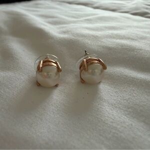 Kate Spade Rose Gold Pearl Stud Earrings